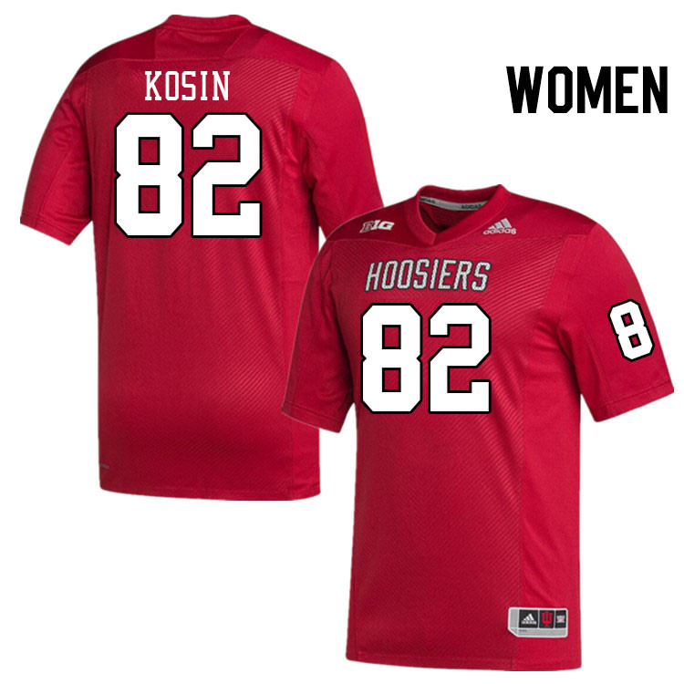 Women #82 Brody Kosin Indiana Hoosiers College Football Jerseys Stitched-Crimson